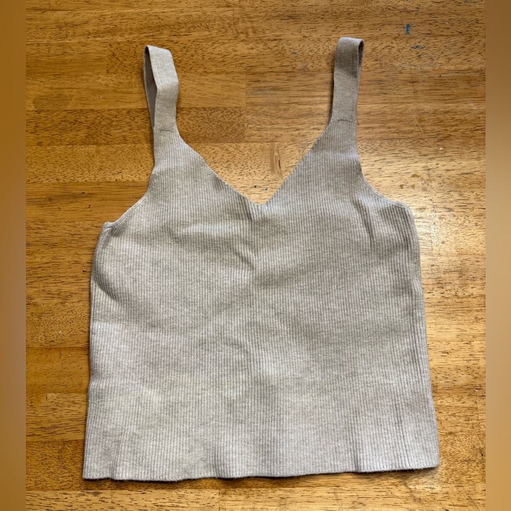 Z Supply Light Gray Ribbed Camisole
